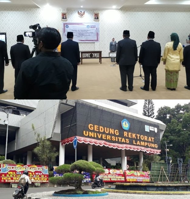 Rektor Baru Unila Lantik Para Wakil Rektor Dan Ketua Lppm Yang Baru