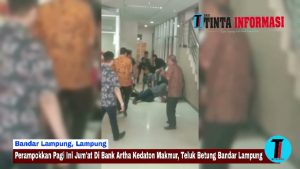 Perampokkan Di Bank Artha Kedaton Makmur Teluk Betung Bandar Lampung, Satpam Tertembak Oleh Pelaku