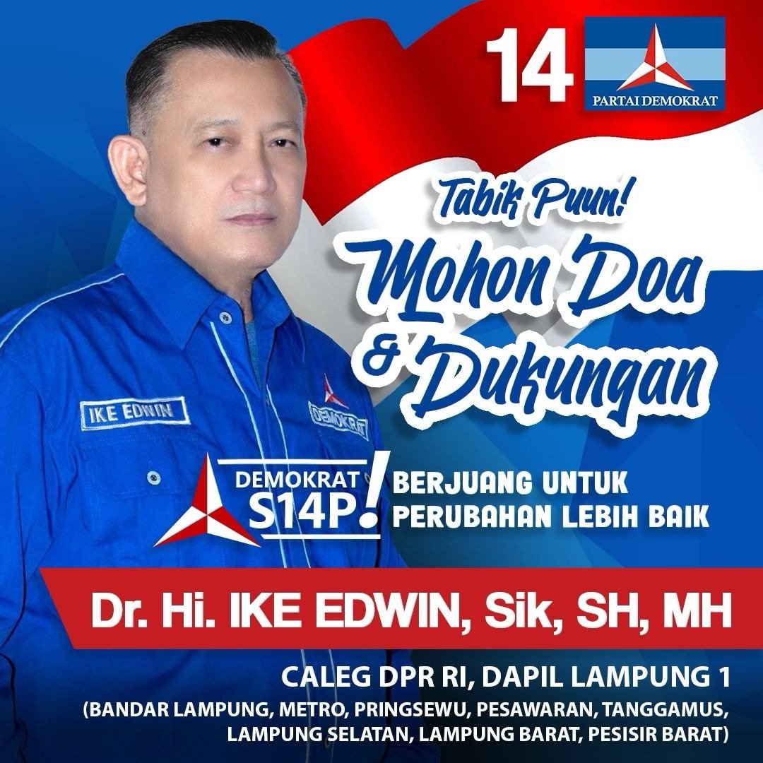 Dr Hi Ike Edwin Sh Mh Maju Jadi Caleg Dpr Ri Dapil Lampung 1 Dari