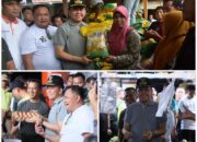 Jelang Nataru, Pj Gubernur Sumatera Selatan bersama Pangdam II/ Sriwijaya dan Pj Walikota Lubuklinggau Sidak Pasar.