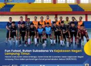 Pererat Silaturahmi Antar Lembaga, Rutan Kelas llB Sukadana Gelar Pertandingan Futsal Persahabatan