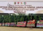 Pelantikan 3 Pj  Bupati Pemprov Lampung Di Hiasi Puluhan Ucapkan Karangan Dari Berbagai Kalangan