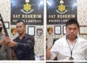 Kasatreskrim Lampung Tengah AKP Edy Qorinas Bersama TEKAB 308 Menerima Penyerahan Senpi Dari Warga