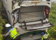 Kecelakaan Bus Pariwisata Di Jalan Magelang- Boyolali, Polisi : Tidak Ada Korban Jiwa