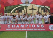 Waka Polda Lampung  Menghadiri Sekaligus Menutup Turnamen Mini Soccer Dalam Rangka HUT Brimob Ke-77