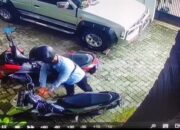 Pelaku Pencuri Motor Lagi Beraksi Terekam Kamera CCTV