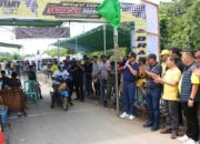 Polres Lampung Tengah, Laksanakan Pengamanan Event Bupati Cup Drag Bike Championship Tahun 2022
