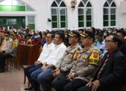 Ops Lilin Krakatau 2022, Kapolres Lampung Tengah Bersama Forkopimda Meninjau Langsung Pengamanan Gereja 