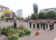 Kapolresta Bandar Lampung Pimpin Upacara Kenaikan Pangkat 81 Personel