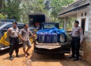 Sat Sabhara Polres Lampung Timur, Sita Ribuan Liter Minuman Tuak