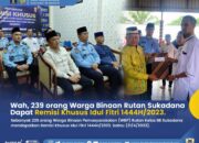 Rutan Kelas IIB Sukadana Melaksanakan Pemberian Remisi Khusus Idul Fitri Kepada 239 Warga Binaan