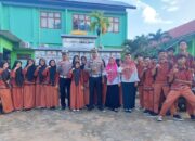 Polres Lampung Tengah Berikan Edukasi Tata Tertib Berlalu Lintas pada Para Siswa SMUN 1 Gunung Sugih