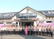 Kapolres Lamtim Pimpin Upacara Kenaikan Pangkat Pengabdian Kabag SDM