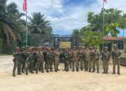 Perkuat Kerjasama Menjaga Perbatasan, Dansatgas Pamtas RI-Mly Yonarmed 16/TK bersama CO 11 RAMD Sambangi Pos Gabma di Malaysia