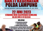 Polda Lampung Akan Gelar Bakti Kesehatan Menyambut Hari Bhayangkara Ke-77 “Ini Waktu dan Lokasinya”