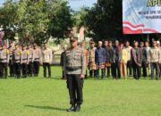 Wujubkan Pam Swakarsa Mandiri,Kapolres Lampung Tengah Pimpin Apel Gelar Satkamling