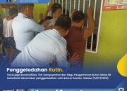 Minimalisir Benda dan Barang Terlarang, Kamar Hunian WBP Rutan Sukadana Dilakukan Penggeledahan Secara Rutin