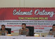 Tim Itwasum Polri Lakukan Klarifikasi dan Monitor Pengendalian Mutu Pengawasan Intern di Polres Lampung Tengah