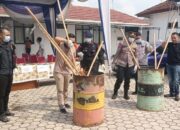 Sinergitas CJS, Polres Tulang Bawang Hadiri Pemusnahan 13 Jenis BB Hasil Kejahatan