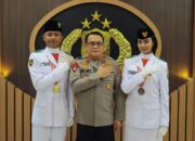 2 Pelajar Paskibraka Datangi Polda Lampung, Kapolda : Jaga Kebanggaan Keluarga