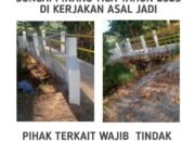 Pembanggunan Jembatan Desa Sungai Pinang Tiga Diduga Asal jadi