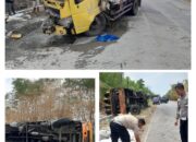 Kecelakaan Lalu Lintantas Adu Kambing di Jalan Lintas Timur Kilometer 78, Bandar Mataram