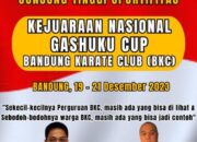 BKC Lampung Kirim Atlit Karate Mengikuti Kejurnas Dan Gashuku Nasional BKC Ke-50 Tahun 2023.