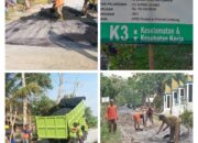 Pembangunan Hotmix Jalan Desa Kampung Terbanggi Ilir Dusun 5 Bandar Mataram Lampung Tengah.