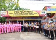 Bentuk Kepedulian, Ketua Bhayangkari dan Kapolres Lampung Timur Kunjungi Pos Pam dan Pos Yan