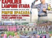 Kapolres Pimpin Upacara Kenaikan Pangkat 64 Personel Polres Lampung Utara 