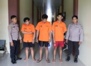 Tiga Kurir Narkoba Asal Pringsewu Ditangkap Polisi Saat menunggu Pembeli di SPBU.