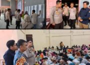 Kapolres Lampung Selatan Pantau Pelipatan Kertas Surat Suara di Gor Kalianda