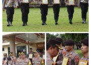 Kapolres Lampung Tengah Pimpin Langsung Upacara PTDH Empat Personelnya