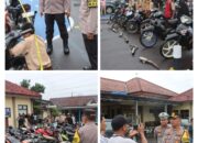 Jajaran Polres Lampung Tengah Tindak pengguna knalpot Brong Sebanyak 49 Unit Motor