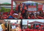 Ribuan Warga Lamsel Antusias Sambut Kedatangan Capres Ganjar Pranowo