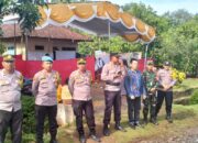 Pastikan PSU Kondusif, Polres Lamtim Amankan TPS Di Desa Sambirejo Jabung