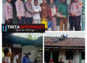Kapolsek Rumbia Beri Bantuan dan Gotong Royong Perbaiki Rumah Warga Yang Tersambar Petir