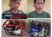 2 Pelaku Pencurian Mesin Pompa Air Berhasil Ditangkap Polsek Seputih Mataram