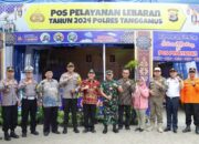 Kapolres Tanggamus Dampingi Pejabat Bupati Kunjungi Pos Pengamanan Lebaran dan Berikan Bingkisan