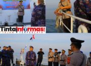 Menyambut Hari Bhayangkara ke 78, Polda Lampung Tabur Bunga di Laut