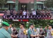 Wakapolres Pringsewu Turut Sambut Kunjungan Kerja Danrem 043 Garuda Hitam di Markas Kodim 0424 Tanggamus