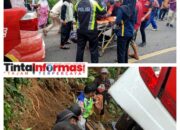 Satlantas Polres Lampung Barat Selidiki Kecelakaan Bus Masuk Jurang