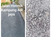 Diduga Proyek Siluman Proses Pengerjaan Jalan Hotmix Dikampung Adi Jaya Disinyalir Asal Jadi