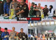 Kapolres Hadiri Pemusnahan Barang Bukti di Kejaksaan Negeri Pringsewu