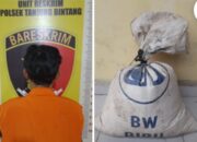 Pelaku warga desa Wonodadi mencuri getah karet dengan Barang Bukti Diamankan polisi 