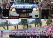 Polres Tanggamus Amankan Rangkaian Pendaftaran Dua Calon Bupati di Kantor KPU 