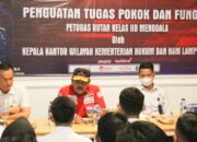 Kakanwil Kemenkumham Lampung Berikan Penguatan Tupoksi Pada Jajaran Rutan Kelas II B Menggala