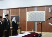 Lantik Pejabat Tinggi Pratama, Bupati Musa Ahmad Harapkan Pejabat Baru Dilantik Harus Dapat Membuat Trobosan dan Inovasi Untuk Kemajuan Daerah