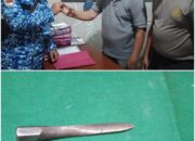 Ketua FKBN Lampung Tengah Sambangi Mapolsek Tebas, Serahkan Barang Bukti