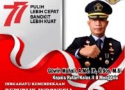 Kepala Rutan Kelas IIB Menggala Gowim Mahali, A.Md. IP., S.Sos, M.Si, Dalam Rangka Menyambut Dirgahayu Republik Indonesia Yang Ke – 77 Tahun